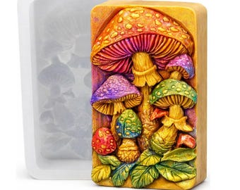 MUSHROOM SILICONE MOLD for soap making, resin casting, candle and other crafts