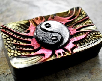 YIN YANG SILICONE mold soap  bar mould  resin plaster chocolate wax icing taichi symbol