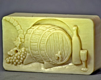 WINE BARREL MOLD silicone soap bar mould 5,5oz   resin plaster chocolate wax icing sturdy detailed