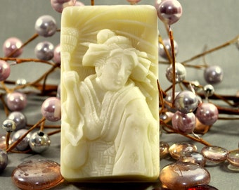 ASIAN WOMAN SILICONE mold for soap making and other crafts geisha orient oriental