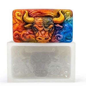 BULL シリコンモールド 石鹸 石膏 粘土 ワックス 樹脂 5オンス 型 柔軟 丈夫 カウボーイ