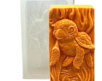 TURTLE SILICONE MOLD for soap making candle wax plaster resin chocolate fondant