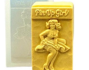 PINUP GIRL SILICONE Mold for soap making candle wax plaster resin chocolate flexible sturdy