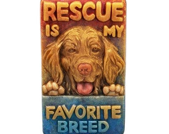 Dog Silicone Mold: Rectangle Soap, Candle, Plaster Mould