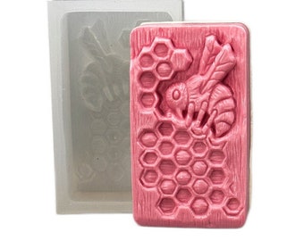HONEY BEE SILICONE mold soap queen mould  plaster clay wax resin bath bomb