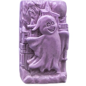 GHOST SILICONE MOLD soap bar mould  5,5 oz plaster wax resin clay halloween chocolate