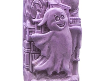 GHOST SILICONE MOLD soap bar mould  5,5 oz plaster wax resin clay halloween chocolate