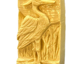 HERON SOAP SILICONE mold  bar mould 5,5oz   resin plaster chocolate wax icing bird