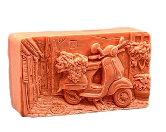 VESPA SOAP MOLD silicone candle flexible sturdy mould 5oz  bike motorcycle scooter