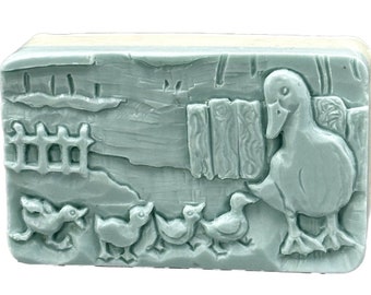 GOOSE SILICONE MOLD  soap bar mould 5,5oz   resin plaster chocolate wax icing sturdy gesse duck