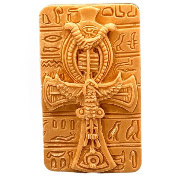 ANKH SOAP SILICONE moule barre de moule 5,5 oz résine plâtre chocolat cire glaçage croix crucifix egypte