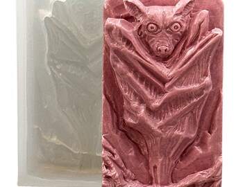 BAT SILICONE MOLD soap bar mould 5,5oz   resin plaster chocolate wax icing halloween scary vampire