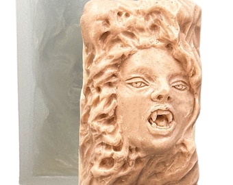 VAMPIRE SILICONE MOLD for soap  making, flexible, sturdy 5oz  fondant  resin plaster chocolate wax icing halloween