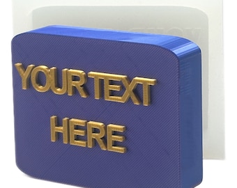 CUSTOM MADE SILICONE Mold for Soap Bar, resin, chocolate and others Personalised Mold with your text