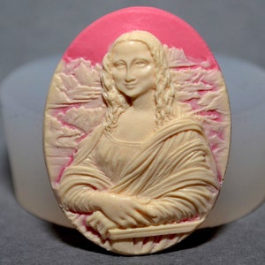 MONA LISA SILICONE mold cameo sugarcraft resin fimo polymer clay mould soap fimo wax plaster icing chocolate food use food grade mould