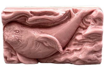 SEAL SILICONE MOLD soap bar mould 5,5oz   resin plaster chocolate wax icing
