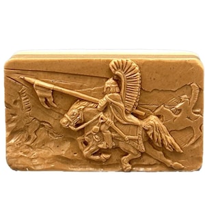 POLISH WINGED HUSSAR silicone mold soap bar mould 5,5oz resin plaster chocolate wax icing sturdy detailed horse cavalry