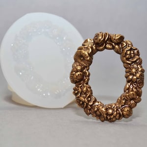 FRAME SILICONE MOLD floral sugarcraft polymer clay fimo resin utee plaster wax chocolate mould flexible
