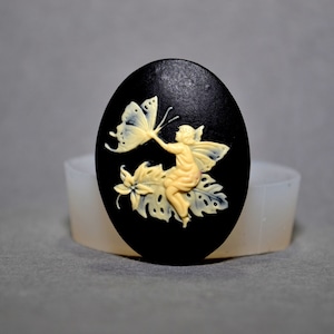 FAIRY SILICONE MOLD cameo  sugarcraft resin fimo polymer clay mould soap fimo wax plaster icing chocolate food grade butterfly