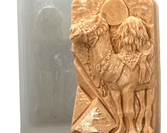 CAMEL SILICONE MOLD soap bar mould 5,5oz   resin plaster chocolate wax icing egypt pyramid