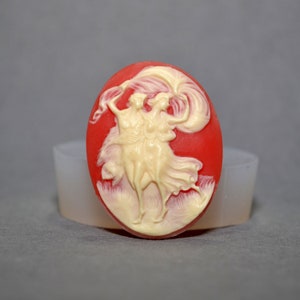 COUPLE SILICONE MOLD dancing cameo  sugarcraft resin fimo polymer clay mould soap fimo wax plaster icing chocolate food grade
