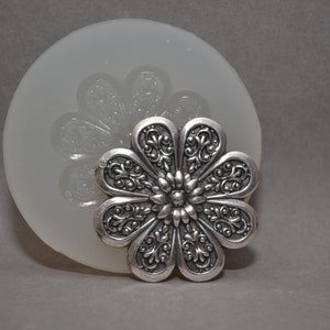 Rose Flower - Silicone mold, mouldm fimo, resin, polymer clay, fondant, soap