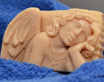 ANGEL SILICONE MOLD for soap making resin plaster clay wax candle  5oz
