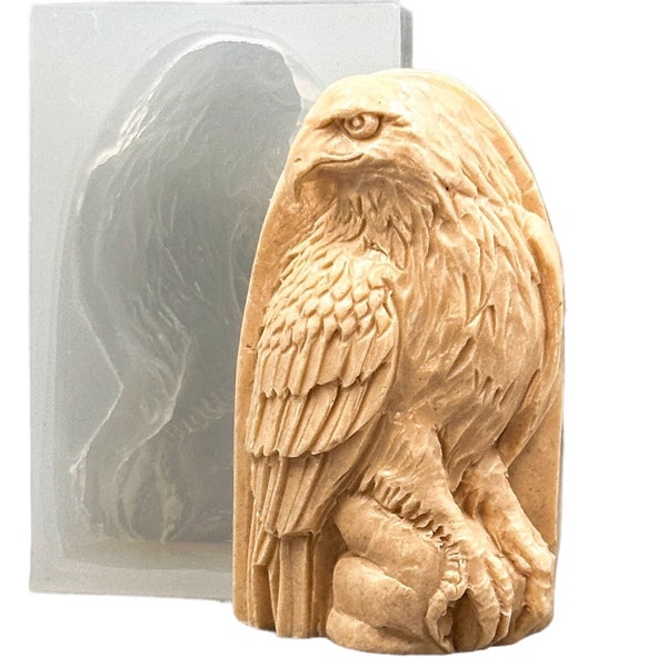 EAGLE MOULE EN SILICONE pour plâtre, résine de savon, cire, argile polymère, chocolat fondant - flexible, solide 150 g