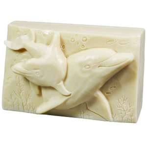DOLPHIN SILICONE MOLD making soap bar moUld sea creature  plaster clay wax resin