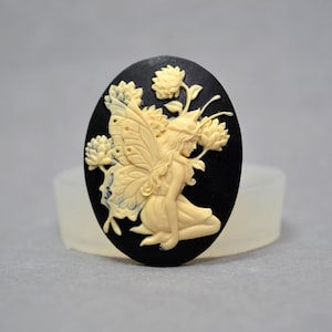 FAIRY SILICONE MOLD  Cameo Flexible fimo fondant icing Mould For Resin Polymer Clay cupcake chocolate Food Safe Silicone