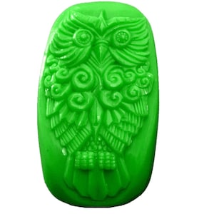 OWL SOAP SILICONE mold - owl soap bar silicone mould  plaster clay wax resin bird