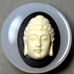 BUDDHA SILICONE MOLD silicone mold cameo sugarcraft resin fimo polymer clay mould fimo  plaster icing cupcake chocolate  food grade mould