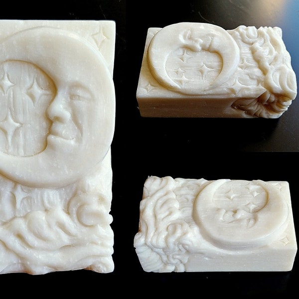 CELESTIAL MAN SOAP silicone mold   bar mould 5,5oz   resin plaster chocolate wax icing sky man night