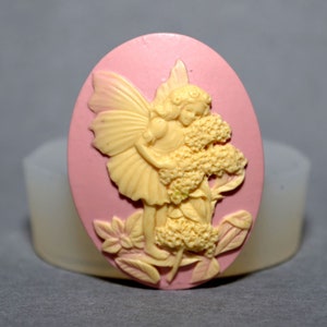 FAIRY SILICONE MOLD cameo  sugarcraft resin fimo polymer clay mould soap fimo wax plaster icing chocolate food grade