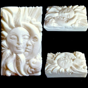MOON SUN SILICONE mal voor het maken van zeep 5oz, 1 holte, hars, klei, was, gips, kaarsenliefhebbers