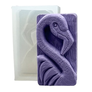 FLAMINGO SILICONE MOLD soap mould  plaster clay wax resin bird flamingos