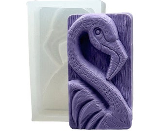 FLAMINGO SILICONE MOLD soap mould  plaster clay wax resin bird flamingos