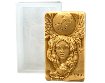 VIRGO SILICONE MOLD for soap making zodiac candle resin plaster chocolate flexible sturdy