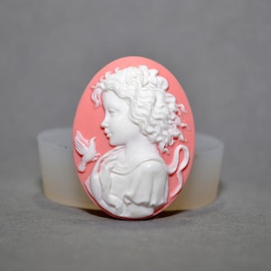 LADY SILICONE MOLD cameo sugarcraft resin fimo polymer clay mould soap fimo wax plaster icing chocolate food use food grade mould