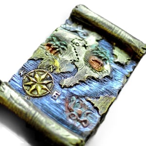 CARTE AU TRÉSOR moule en silicone résine savonneuse plâtre glaçage cire au chocolat flexible parchemin pirate