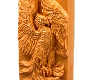 PHOENIX SILICONE MOLD soap  bar mould 5oz   resin plaster chocolate wax icing wing bird