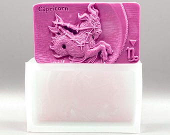CAPRICORN SOAP SILICONE mold bar mould 5,5oz   resin plaster chocolate wax icing zodiac candle