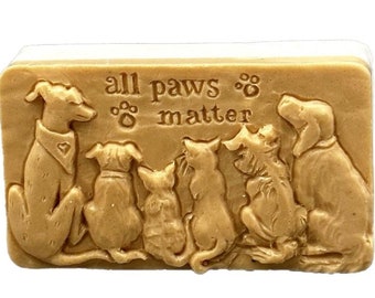 ALL PAWS MATTER silicone mold for soap making and other crafts