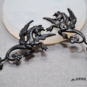 PEGASUS HORSE ornament silicone mold sugarcraft resin fimo polymer clay mould  horses soap fimo wax plaster icing chocolate food grade