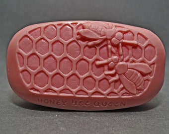 HONEY BEE  MOLD silicone soap queen mould  plaster clay wax resin flexible sturdy