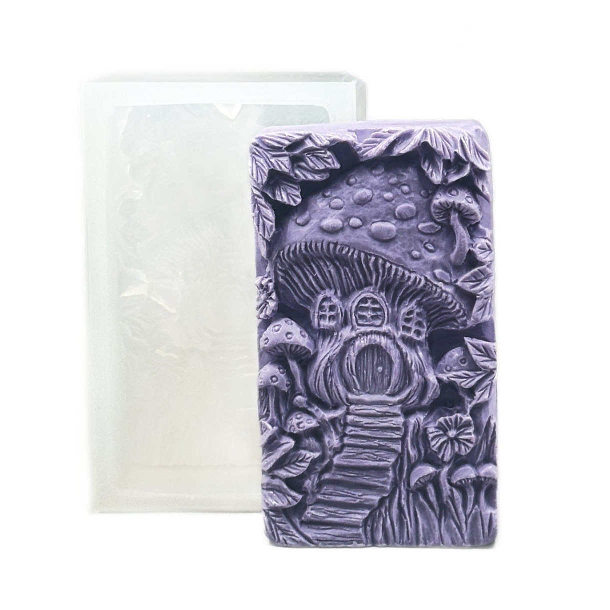 MAGICAL SILICONE MOLD for soap making Witch Wizard Mushroom Fairy Gate House Phoenix