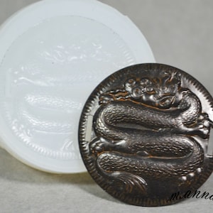 CHINESE DRAGON SILICONE mold food use polymer clay resin fimo mould wax plaster chocolate, icing, plaster moud