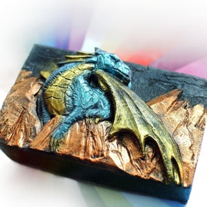 Dragon Silicone Mold: Handmade Soap, Resin, Clay