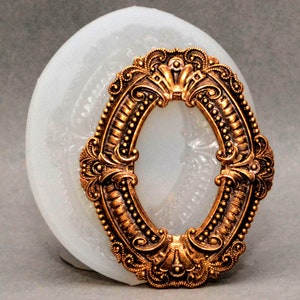 VICTORIAN FRAME MOLD silicone sugarcraft fimo polymer clay resin wax mould food use cupcake chocolate flexible Plaster icing
