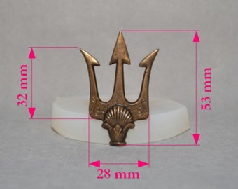 MOLDE DE SILICONA TRIDENTE sugurcraft molde resina arcilla polimérica fimo